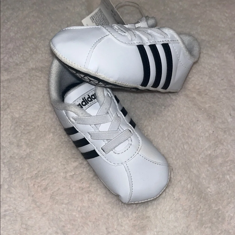 Adidas Baby White and Black Sneakers